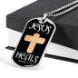 Jesus Heals Jeremiah 17:14 Dog Tag Stainless Steel or 18k Gold 24" Chain - Express Your Love Gifts
