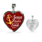 Jesus Is Anchor To My Soul Hebrews Necklace Stainless Steel or 18k Gold Heart Pendant 18-22" - Express Your Love Gifts