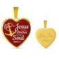 Jesus Is Anchor To My Soul Hebrews Necklace Stainless Steel or 18k Gold Heart Pendant 18-22" - Express Your Love Gifts