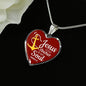 Jesus Is Anchor To My Soul Hebrews Necklace Stainless Steel or 18k Gold Heart Pendant 18-22" - Express Your Love Gifts