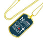 Jesus Is In My Heart Nursing Necklace Stainless Steel or 18k Gold Dog Tag w 24"-Express Your Love Gifts