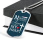 Jesus Is In My Heart Nursing Necklace Stainless Steel or 18k Gold Dog Tag w 24"-Express Your Love Gifts