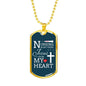 Jesus Is In My Heart Nursing Necklace Stainless Steel or 18k Gold Dog Tag w 24"-Express Your Love Gifts