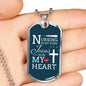Jesus Is In My Heart Nursing Necklace Stainless Steel or 18k Gold Dog Tag w 24"-Express Your Love Gifts