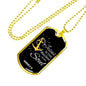 Jesus Is My Anchor Bible Verse Necklace Stainless Steel or 18k Gold Dog Tag 24" Chain-Express Your Love Gifts