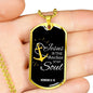 Jesus Is My Anchor Bible Verse Necklace Stainless Steel or 18k Gold Dog Tag 24" Chain-Express Your Love Gifts