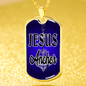 Jesus Is My Anchor Necklace Stainless Steel or 18k Gold Dog Tag 24" Chain - Express Your Love Gifts