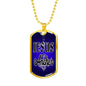 Jesus Is My Anchor Necklace Stainless Steel or 18k Gold Dog Tag 24" Chain - Express Your Love Gifts