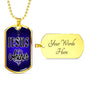 Jesus Is My Anchor Necklace Stainless Steel or 18k Gold Dog Tag 24" Chain - Express Your Love Gifts