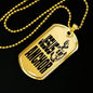 Jesus Is My Anchor Necklace Stainless Steel or 18k Gold Dog Tag 24" Chain - Express Your Love Gifts