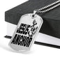 Jesus Is My Anchor Necklace Stainless Steel or 18k Gold Dog Tag 24" Chain - Express Your Love Gifts
