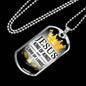 Jesus King Of Kings Necklace Stainless Steel or 18k Gold Dog Tag 24" Chain-Express Your Love Gifts