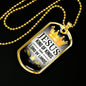Jesus King Of Kings Necklace Stainless Steel or 18k Gold Dog Tag 24" Chain-Express Your Love Gifts