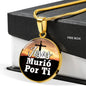 Jesus Murio Por Ti Collar Acero Inoxidable u Oro 18k Dog Tag 24" Cadena-Express Your Love Gifts