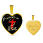 Jesus Necklace Stainless Steel or 18k Gold Heart Pendant 18-22"-Express Your Love Gifts