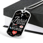 Jesus Saves Nurse Necklace Stainless Steel or 18k Gold Dog Tag W 24"-Express Your Love Gifts