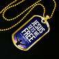 Jesus Sets Me Free Christian Necklace Bible Verse Necklace Stainless Steel or 18k Gold Dog Tag 24" Chain-Express Your Love Gifts