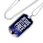 Jesus Sets Me Free Christian Necklace Bible Verse Necklace Stainless Steel or 18k Gold Dog Tag 24" Chain-Express Your Love Gifts