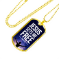 Jesus Sets Me Free Christian Necklace Bible Verse Necklace Stainless Steel or 18k Gold Dog Tag 24" Chain-Express Your Love Gifts