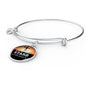 Jesus Starb Fur Dich (Jesus Died For You) Stainless Steel or 18k Gold Circle Bangle Bracelet - Express Your Love Gifts