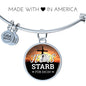 Jesus Starb Fur Dich (Jesus Died For You) Stainless Steel or 18k Gold Circle Bangle Bracelet - Express Your Love Gifts