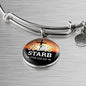 Jesus Starb Fur Dich (Jesus Died For You) Stainless Steel or 18k Gold Circle Bangle Bracelet - Express Your Love Gifts