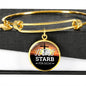 Jesus Starb Fur Dich (Jesus Died For You) Stainless Steel or 18k Gold Circle Bangle Bracelet - Express Your Love Gifts