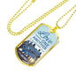 John 13:34 Necklace Stainless Steel or 18k Gold Dog Tag 24" Chain-Express Your Love Gifts