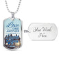 John 13:34 Necklace Stainless Steel or 18k Gold Dog Tag 24" Chain-Express Your Love Gifts