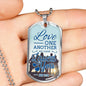John 13:34 Necklace Stainless Steel or 18k Gold Dog Tag 24" Chain-Express Your Love Gifts