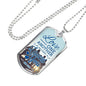 John 13:34 Necklace Stainless Steel or 18k Gold Dog Tag 24" Chain-Express Your Love Gifts