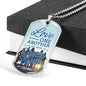John 13:34 Necklace Stainless Steel or 18k Gold Dog Tag 24" Chain-Express Your Love Gifts