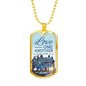 John 13:34 Necklace Stainless Steel or 18k Gold Dog Tag 24" Chain-Express Your Love Gifts