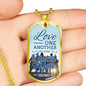 John 13:34 Necklace Stainless Steel or 18k Gold Dog Tag 24" Chain-Express Your Love Gifts