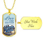 John 13:34 Necklace Stainless Steel or 18k Gold Dog Tag 24" Chain-Express Your Love Gifts