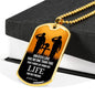 John 15:13 Scripture No Greater Love Necklace Stainless Steel or 18k Gold Dog Tag w 24" Chain-Express Your Love Gifts