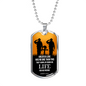 John 15:13 Scripture No Greater Love Necklace Stainless Steel or 18k Gold Dog Tag w 24" Chain-Express Your Love Gifts
