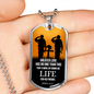 John 15:13 Scripture No Greater Love Necklace Stainless Steel or 18k Gold Dog Tag w 24" Chain-Express Your Love Gifts
