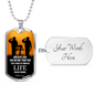 John 15:13 Scripture No Greater Love Necklace Stainless Steel or 18k Gold Dog Tag w 24" Chain-Express Your Love Gifts