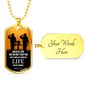 John 15:13 Scripture No Greater Love Necklace Stainless Steel or 18k Gold Dog Tag w 24" Chain-Express Your Love Gifts