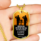 John 15:13 Scripture No Greater Love Necklace Stainless Steel or 18k Gold Dog Tag w 24" Chain-Express Your Love Gifts