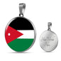 Jordan Flag Necklace Jordan Flag Stainless Steel or 18k Gold 18-22" - Express Your Love Gifts