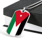 Jordan Flag Necklace Jordan Flag Stainless Steel or 18k Gold Dog Tag 24" - Express Your Love Gifts