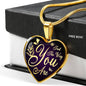 Just The Way You Are Necklace Stainless Steel or 18k Gold Heart Pendant 18-22" - Express Your Love Gifts