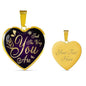 Just The Way You Are Necklace Stainless Steel or 18k Gold Heart Pendant 18-22" - Express Your Love Gifts