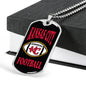 Kansas City Dog Tag Fan Necklace Dog Tag Stainless Steel or 18k Gold 24" Chain" - Express Your Love Gifts