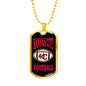 Kansas City Dog Tag Fan Necklace Dog Tag Stainless Steel or 18k Gold 24" Chain" - Express Your Love Gifts