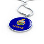 Kansas State Flag Necklace Stainless Steel or 18k Gold Circle Pendant 18-22" - Express Your Love Gifts