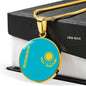 Kazakhstan Flag Necklace Kazakhstan Flag Stainless Steel or 18k Gold 18-22" - Express Your Love Gifts