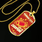 KC City Of Champions Necklace Stainless Steel or 18k Gold Dog Tag 24"-Express Your Love Gifts